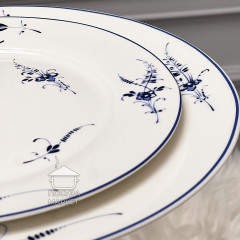 Тарілка десертна порцелянова 20 см біла з орнаментом Balaton 