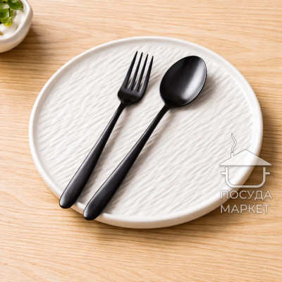 Тарілка десертна кругла з бортиками 20,5 см White Obelisk, біла матова, плоска 