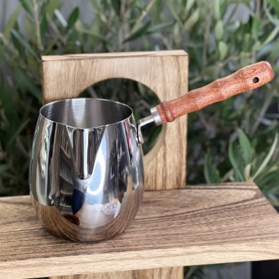 Турка для кави 450 мл Sidamo Wood, сталева з дерев’яною ручкою