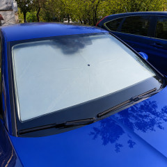 Сонцезахисна парасолька для автомобіля на лобове скло 137×75 см, складна авто парасолька від спеки та ультрафіолету