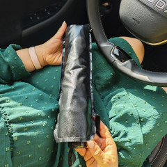 Сонцезахисна парасолька для автомобіля на лобове скло 137×75 см, складна авто парасолька від спеки та ультрафіолету