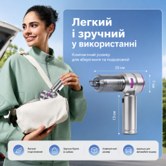 Акумуляторний портативний автопилосос 3 в 1 з функцією продувки та насоса, бездротовий міні пилосос для авто і дому