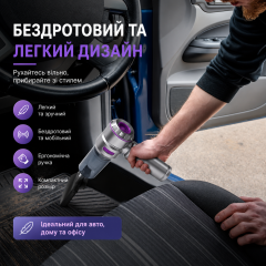 Акумуляторний портативний автопилосос 3 в 1 з функцією продувки та насоса, бездротовий міні пилосос для авто і дому