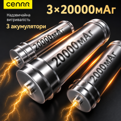 Акумуляторний портативний автопилосос Cenrr 3 в 1 з функцією продувки та насоса, бездротовий міні пилосос для авто і дому, чорний