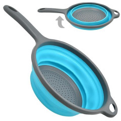 Дуршлаг 34х19,5х8 см Stenson с ручкой складной S силикон