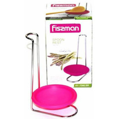 Подставка для половника с силиконовым блюдцем, розовая