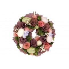 Декоративный венок, 34см, цвет – пепел розы