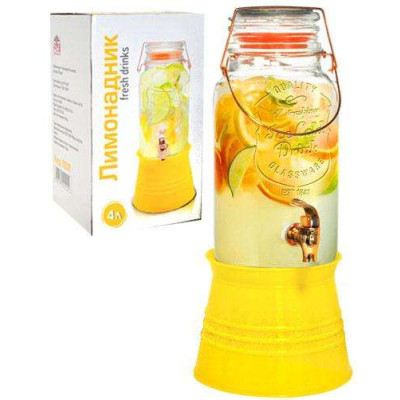 Фото 2 -Кувшин-банка для лимонада 4л с краном на подставке. Фото 2 -Кувшин-банка для лимонада 4л с краном на подставке.