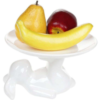 Блюдо керамическое пасхальное Кролик-акробат Ø20см