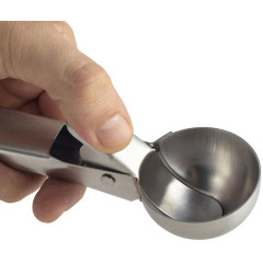 Ложка для морозива Kamille 18.5см з виштовхувачем, з нержавіючої сталі