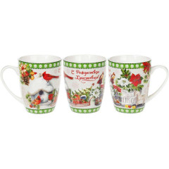 Кружка фарфоровая С Рождеством Христовим! 350мл
