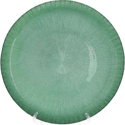 Блюдо сервировочное Emerald Web декоративное Ø33см, подставная тарелка, стекло
