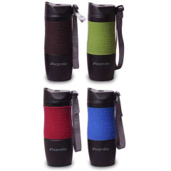 Термокружка Kamille Coffee 480мл з ремінцем, нержавіюча сталь