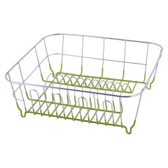 Сушка для посуду 37x33х13,5 см Kamille зелений хромована сталь