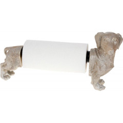 Держатель для бумажных полотенец Такса 46см, полистоун, серебро