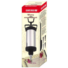 Шприц кондитерский поршневой с 4 насадками и ножом