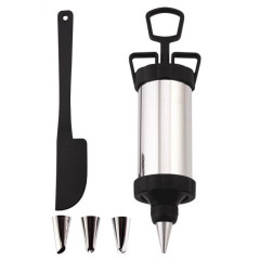 Шприц кондитерский поршневой с 4 насадками и ножом