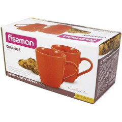 Набор 2 керамические кружки Sunshine 300мл, оранжевые