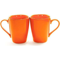 Набор 2 керамические кружки Sunshine 300мл, оранжевые