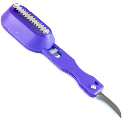 Нож для чистки рыбы (рыбочистка) с контейнером и ножом для потрошения