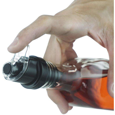 Фото 2 -Набір 2 скляні пляшки Clear для масла і оцту 2х500мл, кришка з дозатором