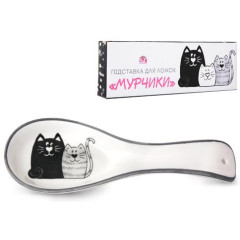 Подставка под ложку «Мурчики» 23х2.5см керамическая