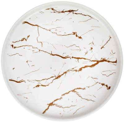 Фото 2 -Блюдо фарфоровое Мраморная Роскошь 25х25х3см, белый с золотом Фото 2 -Блюдо фарфоровое Мраморная Роскошь 25х25х3см, белый с золотом