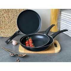 Сковорода блинная 22 см Aureti Per Tutti черный штампованный алюминий