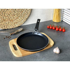 Сковорода блинная 22 см Aureti Per Tutti черный штампованный алюминий