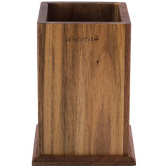 Набор кухонных принадлежностей Kamille Oryen Brown 6 аксессуаров на деревянной подставке