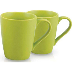 Набор 2 керамических кружка Sunshine 300мл, цвета лайма.