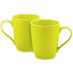 Набор 2 керамических кружка Sunshine 300мл, цвета лайма.