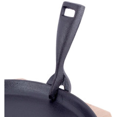 Сковорода чугунная Kamille Brighton Ø25см со съемной ручкой на деревянной подставке