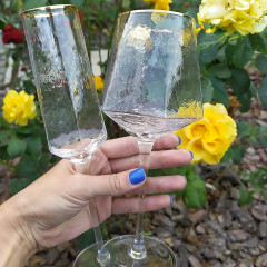 Бокал для шампанского 200 мл шестигранный Transparent turquoise (1 шт)