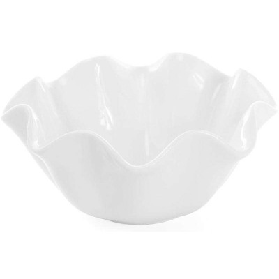Фото 2 -Порцеляновий салатник White City Хвиля 600мл (біла порцеляна)