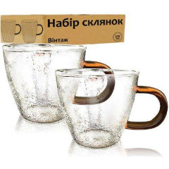 Набор 4 чашки Vintage 250мл стеклянные