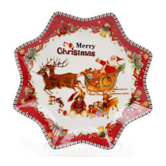 Тарелка фарфоровая С рождеством! Ø20.5см