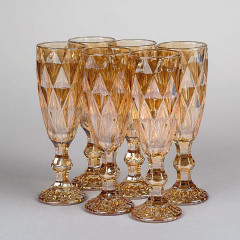 Цветные перламутровые бокалы флюте набор 150мл * 6шт