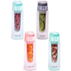 Пляшка для води Kamille Fruit 660мл пластикова з відсіком для фруктів