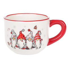 Новогодняя чашка с гномами 500 мл.