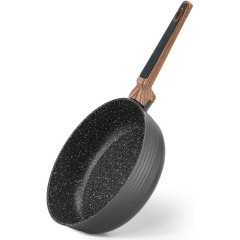 Сковорода глубокая Diamond Grey Ø24см с 5-слойным антипригарным покрытием, черный