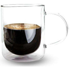 Кружка Classic 300мл с двойными стенками, стеклянная термокружка