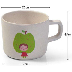 Кружка детская Яблоко 225мл из бамбукового волокна