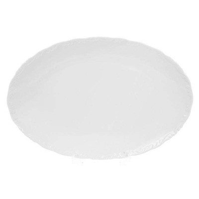 Блюдо фарфоровое White Prince овальное 30х20см (белый фарфор)