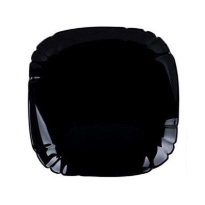 Тарілка обідня 25,5 см Luminarc Lotusia Black квадратна чорний склокераміка