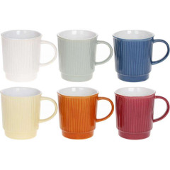 Набор 6 керамических чашек Палаццо 390мл.