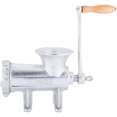 Мясорубка ручная Kamille 2в1 с насадками для наполнения колбас, 31х15х20.5см, чугун