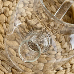 Чайник заварочный 1,8 л круглый стеклянный с бамбуковой крышкой Stockholm 