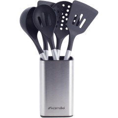 Набор кухонных принадлежностей Kamille Kitchen Utensils 5 аксессуаров на стальной подставке