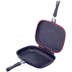 Сковорода-гриль Kamille Grill Pan двухсторонняя прямоугольная 32х24х7.5см